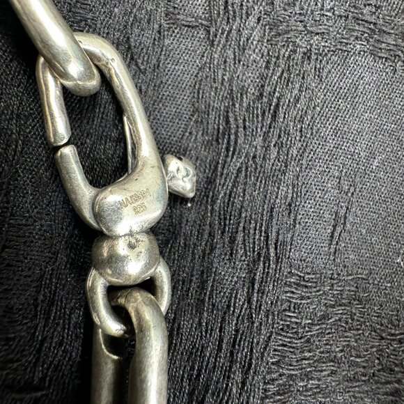 JOHN VARVATOS "Soda Top" Link Chain Necklace in Sterling MSRP $1158 - Picture 3 of 7